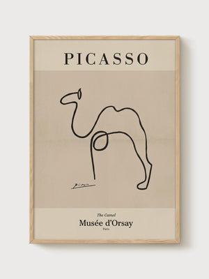 Picasso The Camel Poster poster in oak frame