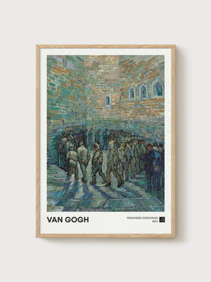 Van Gogh Print poster in oak frame