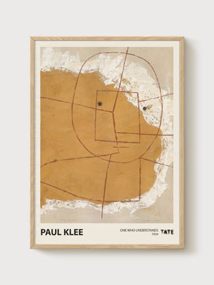 Paul Klee Print poster in oak frame