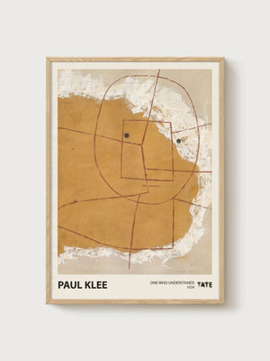 Paul Klee Print poster in oak frame