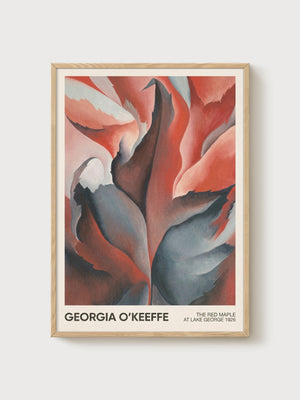 Georgia Okeeffe Art poster in oak frame