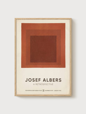 Josef Albers Bauhaus Poster poster in oak frame