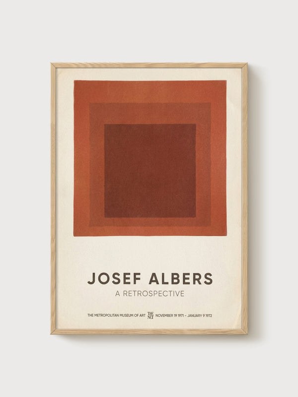 Josef Albers Bauhaus Poster poster in oak frame