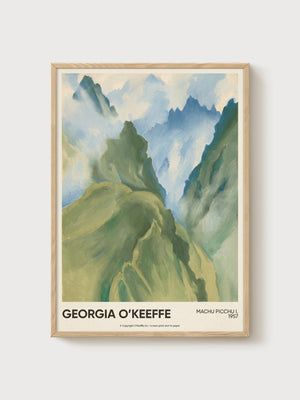 Georgia Okeeffe Art poster in oak frame