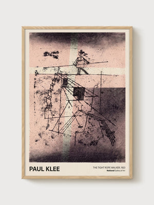 Paul Klee Tight Rope Walker Poster poster in oak frame