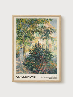 Claude Monet Print poster in oak frame