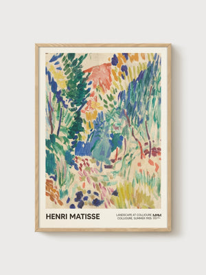 Henri Matisse Landscape Print poster in oak frame