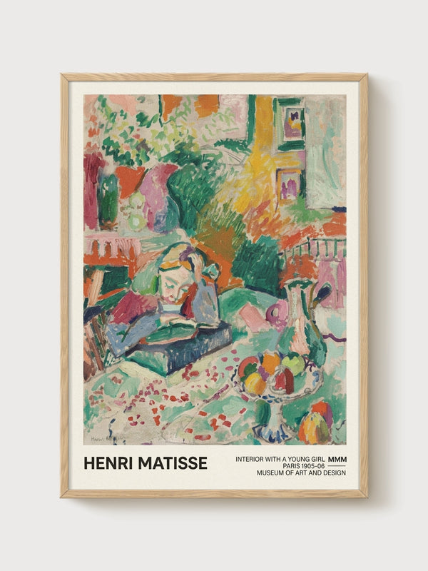 Henri Matisse Print poster in oak frame
