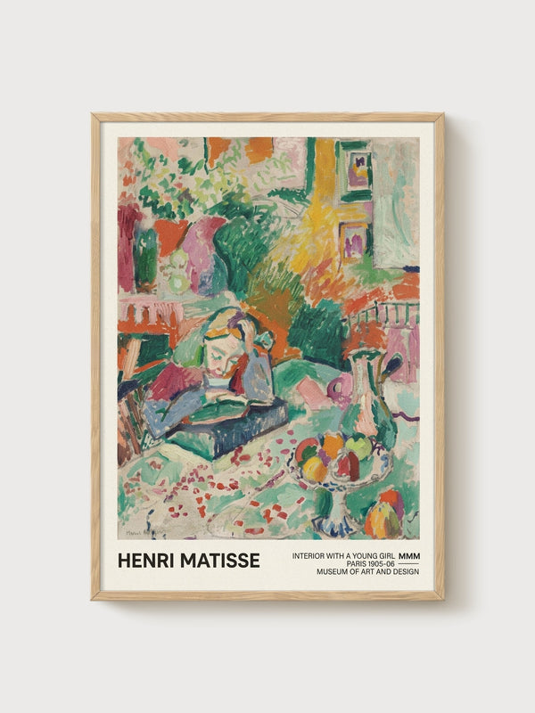 Henri Matisse Print poster in oak frame