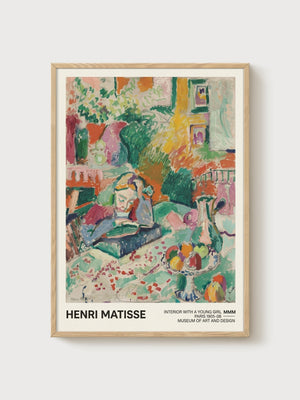 Henri Matisse Print poster in oak frame