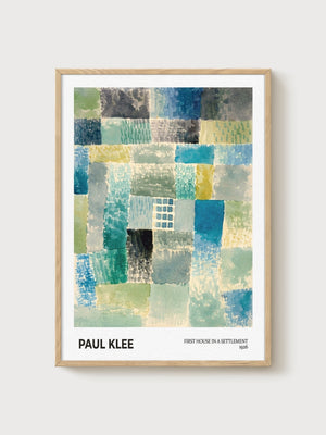 Paul Klee Print poster in oak frame