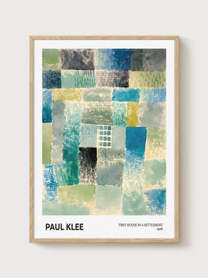 Paul Klee Print poster in oak frame