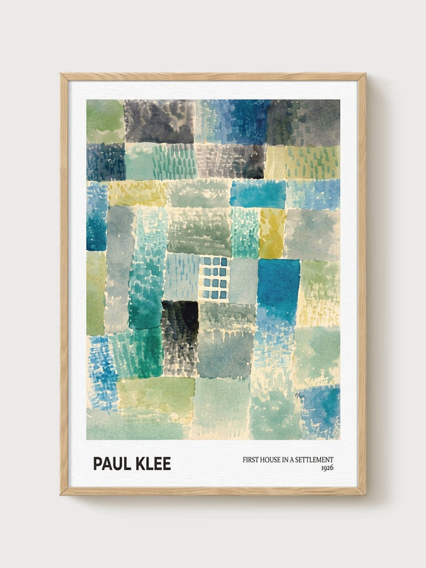 Paul Klee Print poster in oak frame