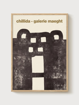 Bauhaus Print Chillida Galerie Maeght Poster poster in oak frame