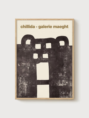 Bauhaus Print Chillida Galerie Maeght Poster poster in oak frame