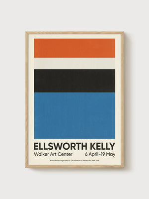 Ellsworth Kelly Bauhaus Poster poster in oak frame