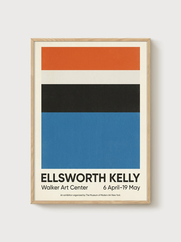 Ellsworth Kelly Bauhaus Poster poster in oak frame