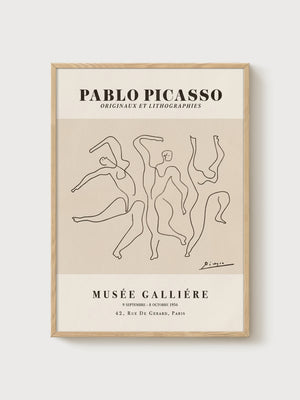 Picasso Poster poster in oak frame