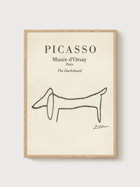 Picasso The Dachshund Line Drawing