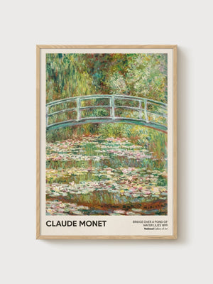 Claude Monet Print poster in oak frame