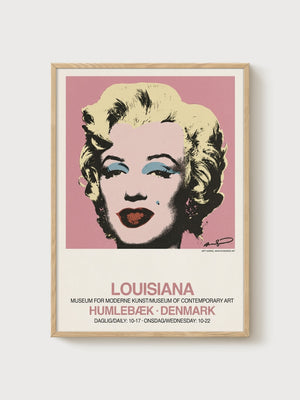 Andy Warhol Marilyn Monroe Pop Art Print poster in oak frame