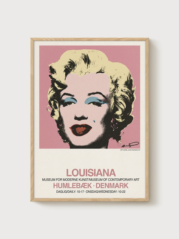 Andy Warhol Marilyn Monroe Pop Art Print poster in oak frame