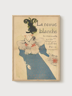 La Revue Blanche Art Nouveau Poster poster in oak frame