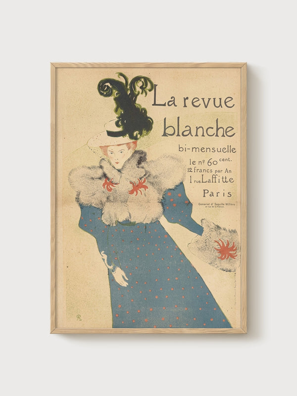 La Revue Blanche Art Nouveau Poster poster in oak frame