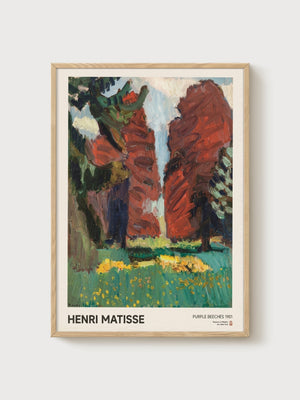 Henri Matisse Print poster in oak frame