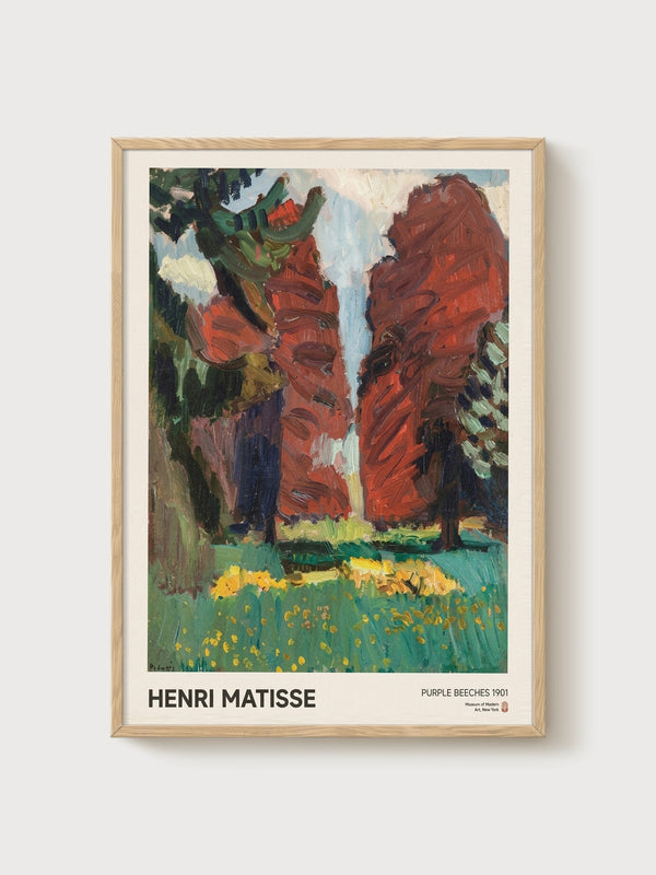 Henri Matisse Print poster in oak frame