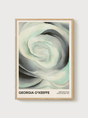 Georgia OKeeffe Art Print poster in oak frame