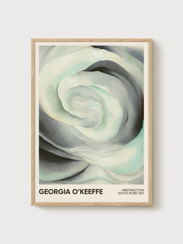 Georgia OKeeffe Art Print poster in oak frame
