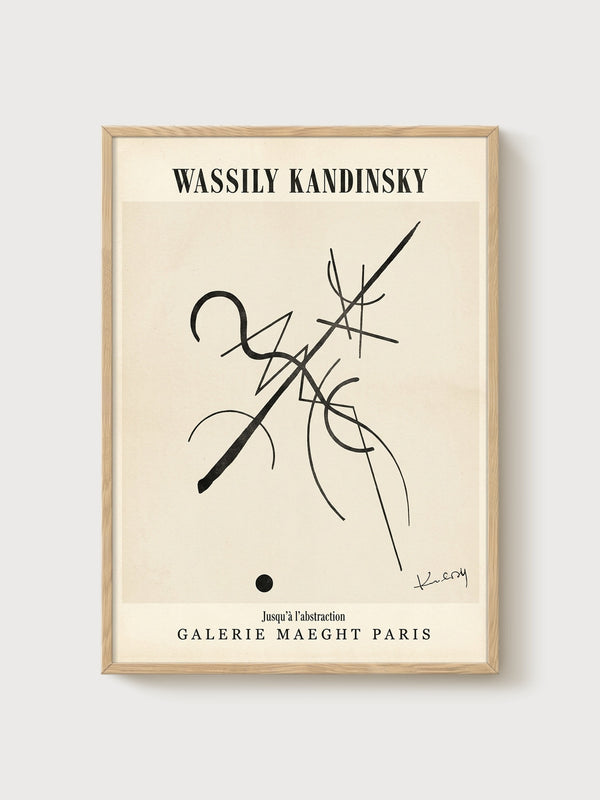 Kandinsky Print poster in oak frame