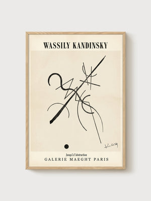 Kandinsky Print poster in oak frame