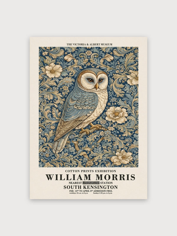 William Morris Owl Cotton Prints Exhibition - Digital Download