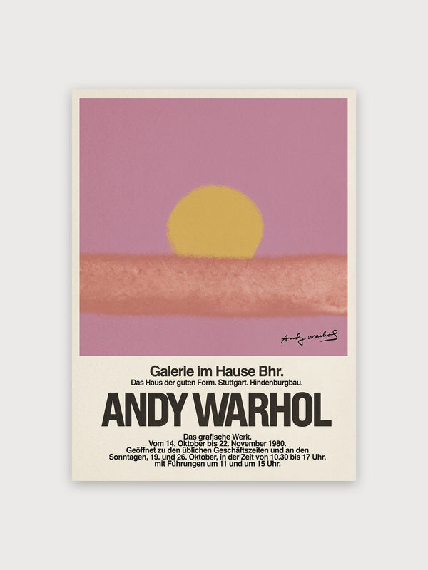 Andy Warhol Sunset Gallery Exhibition Poster - Digital Download
