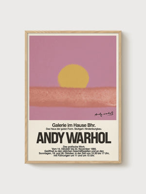 Andy Warhol Art Print poster in oak frame