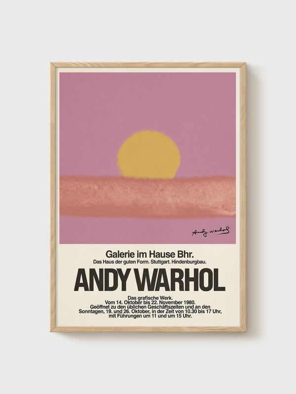 Andy Warhol Art Print poster in oak frame