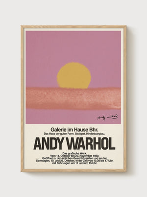 Andy Warhol Art Print poster in oak frame