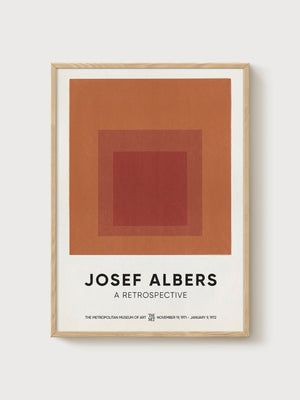 Josef Albers Museum Print poster in oak frame