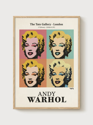 Andy Warhol Art Print poster in oak frame