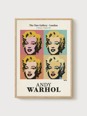 Andy Warhol Art Print poster in oak frame
