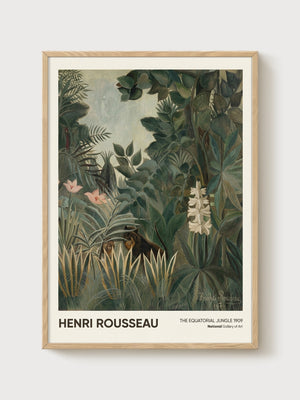 Henri Rousseau Tree of Life Jungle Print poster in oak frame