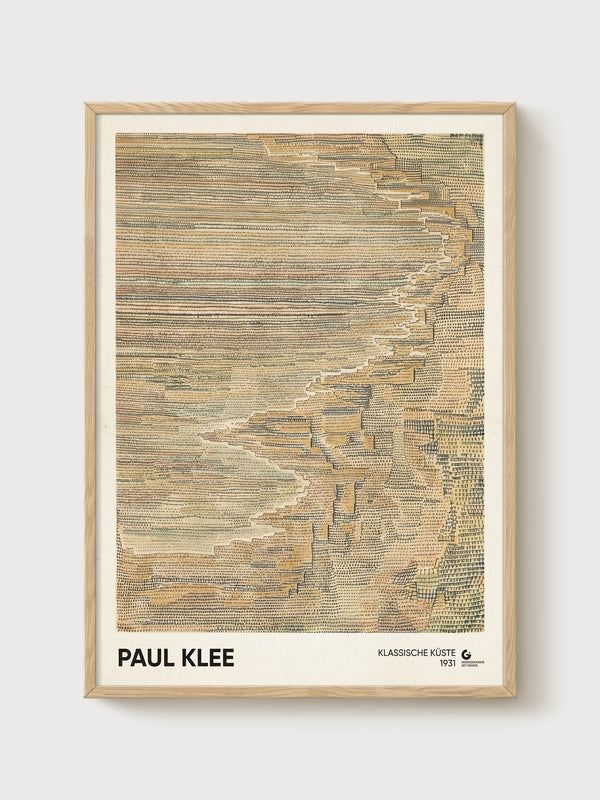 Paul Klee Print poster in oak frame