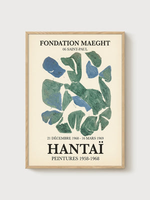 Art Nouveau Hantai Poster poster in oak frame
