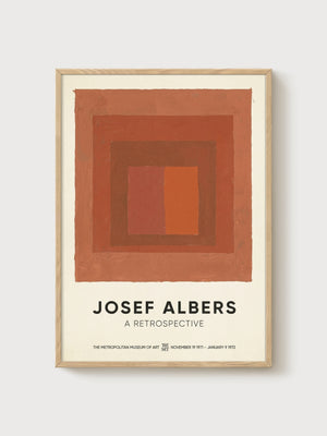 Josef Albers Museum Print poster in oak frame