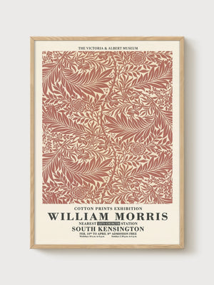 William Morris Print poster in oak frame
