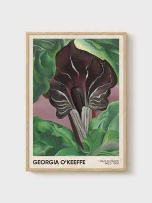 Georgia O'Keeffe Jack-in-Pulpit Poster poster in oak frame