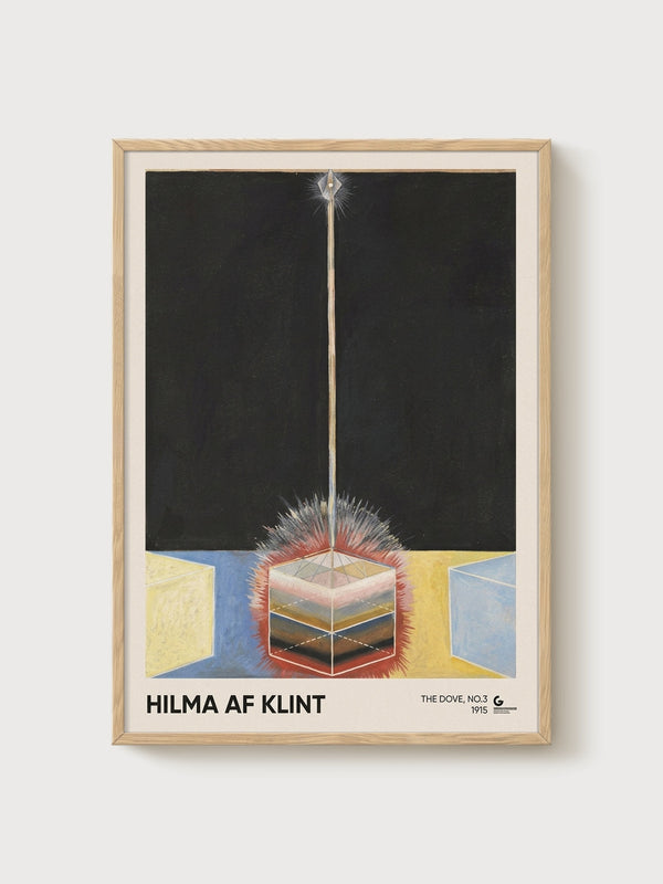 Hilma af Klint Print poster in oak frame
