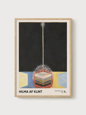 Hilma af Klint Print poster in oak frame
